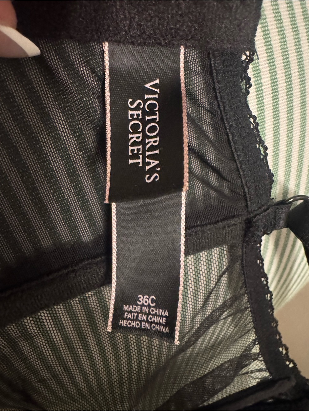 Victoria's Secret Black Lace Bustier with Pink Ribbon Bows - Picture 4 of 4